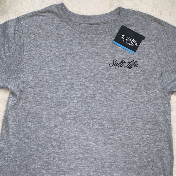 NWT Salt Life Boys Gray T-Shirt Youth Medium - Picture 5 of 8